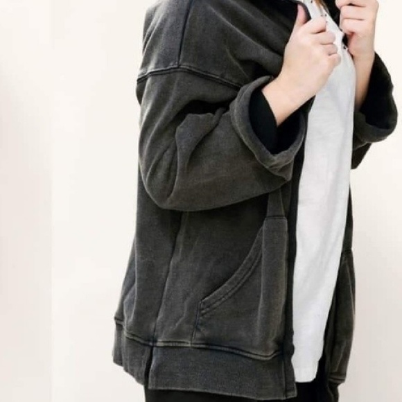 STILLS Cardigan Hoodie Open Front Navy Mineral Wash Cotton Sizes Sm Md & Lg NWT - Picture 7 of 11